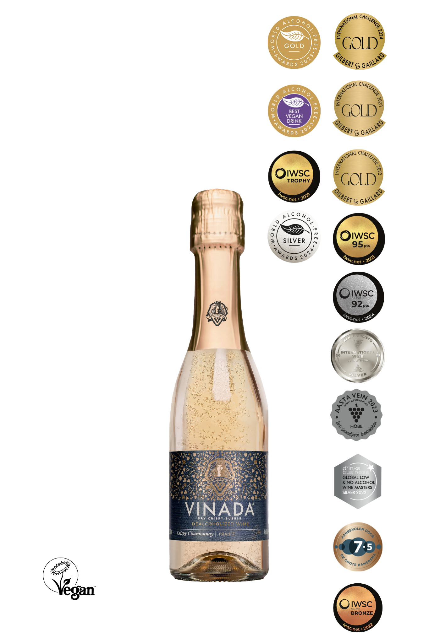 VINADA® - CRISPY CHARDONNAY MINI (0%) 200 ML